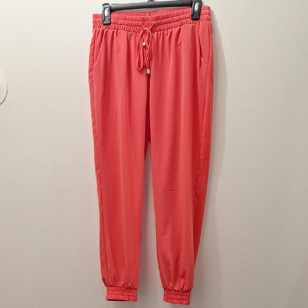 One Clothing Vibrant Coral Jogger Pants Size M
